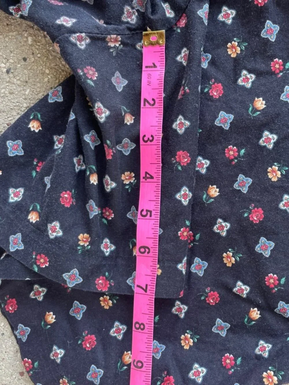 Vintage 90s Bermuda Shorts Black Floral Womens 14 Butter Mom Coquette Retro Goth